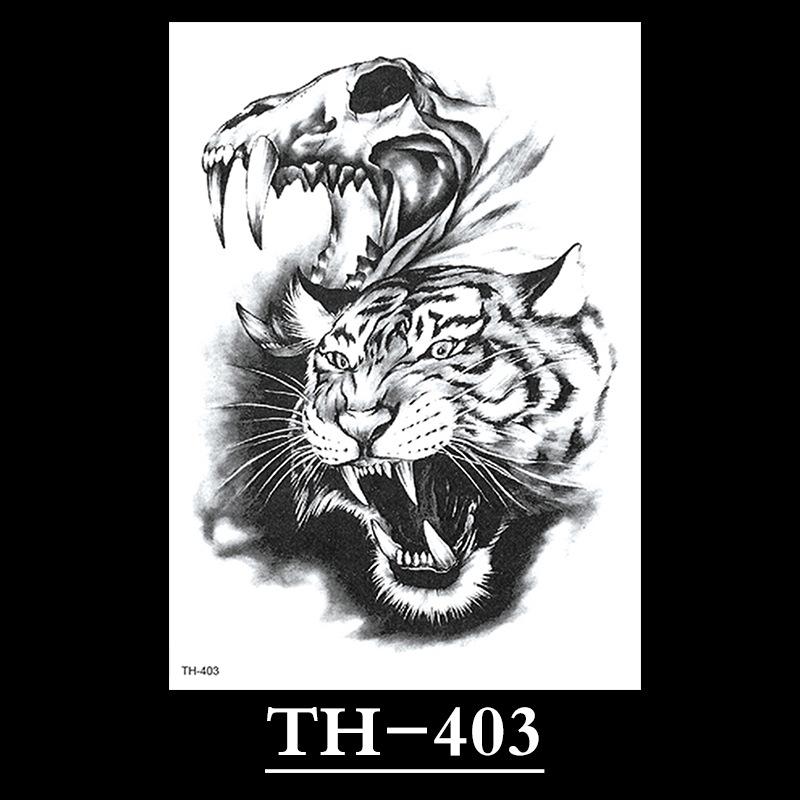 Animal Tattoo Sticker, Liger Tattoo Sticker, Half Arm Waterproof Tattoo Sticker, Large Picture Temporary Sticker Tattoo