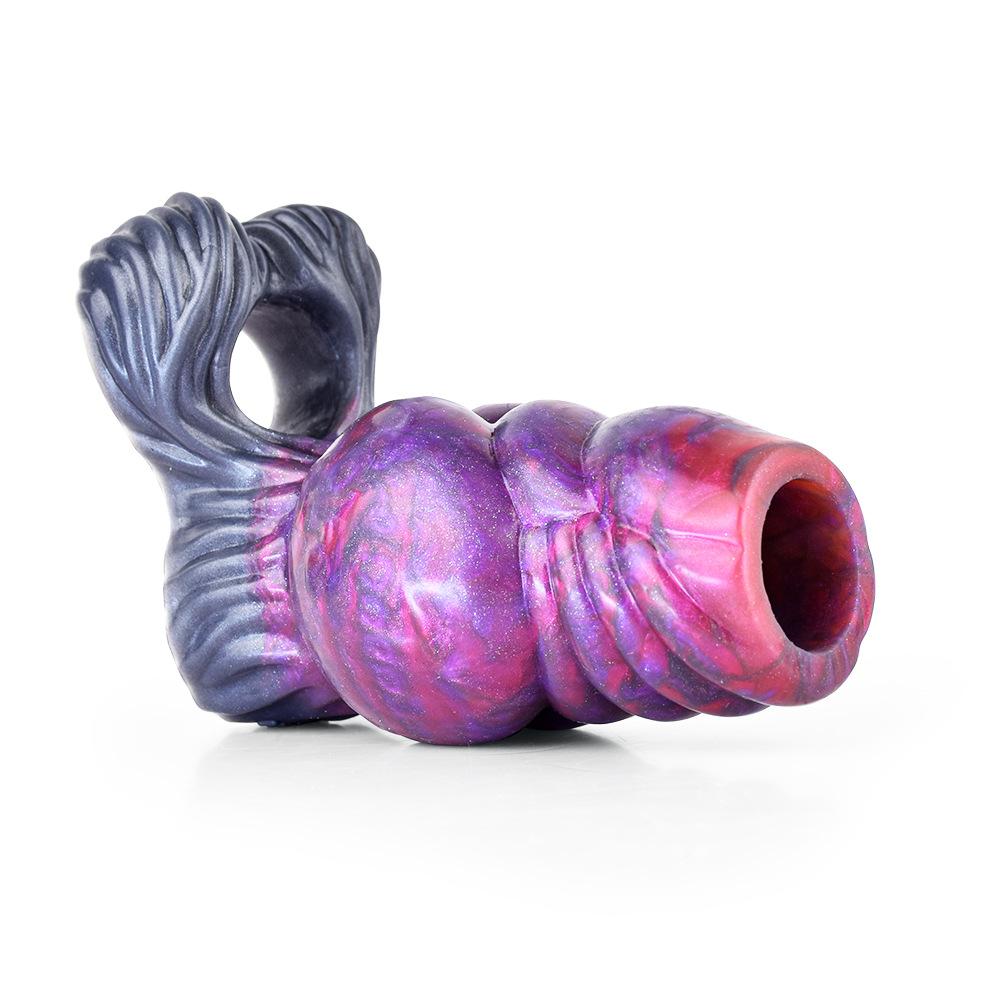 Silicone Penis Sleeve Condom Extender Soft Realistic Dildo Adult Sex Toy for Men Women Pegging Strap On