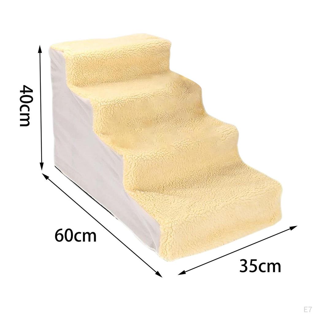 Dog Stairs Ladder Ramp Climbing, Soft Cover, Comfortable Removable Stairs, Washable Step Pet