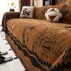 Anti Cat Scratching Luxurious Chenille Sofa Covers with Elegant Fringe Texture Heavyweight Cozy Blanket for Home Couch Bed Decor