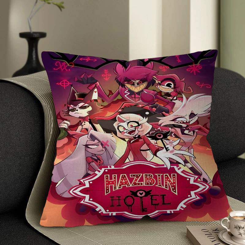 Hazbin H-Hotels Angel Dust Alastor Povlak na polštář Potah na polštář Pouzdro na polštář do auta na pohovku Auto Vánoční dárek 40x40cm 45x45cm