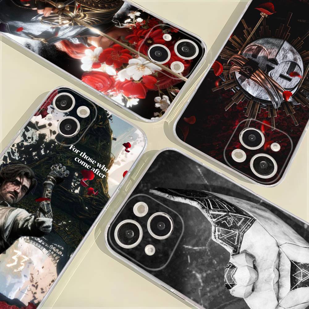 Clair Obscur Expedition 33 Game Transparent Phone Case For IPhone 16 15 14 13 12 11 Pro Max Plus Soft Cover
