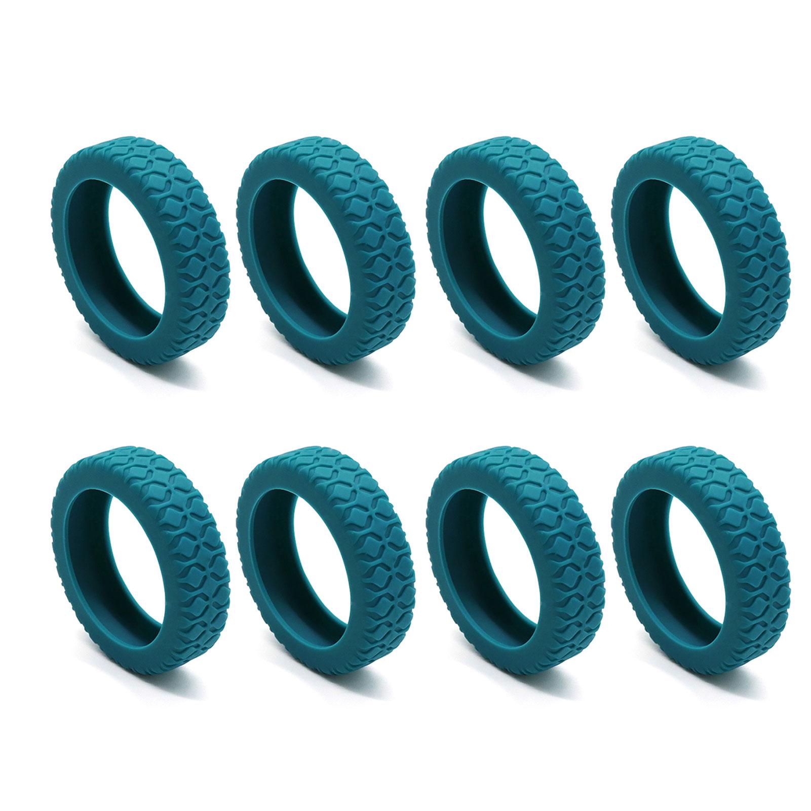 

8 шт. Дорожные чемоданы Колесные чехлы Противоскользящие Износостойкие Силиконовые Бесшумные Защитные чехлы для ручной клади Колесная втулка 8pcs озеро синий