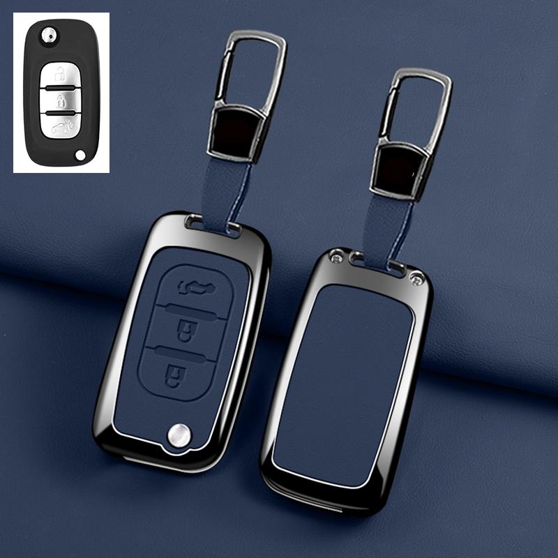3 Button Zinc Alloy Leather Car Key Fob Case Lada Vesta Granta Xray Kalina Priora Sedan Sport Key Fob Car Key Box Cover
