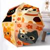 1pc Floral Cats Automatic Open/Close Umbrella Compact Folding Umbrella, All-Season Portable Umbrella for Women/Men F1124107