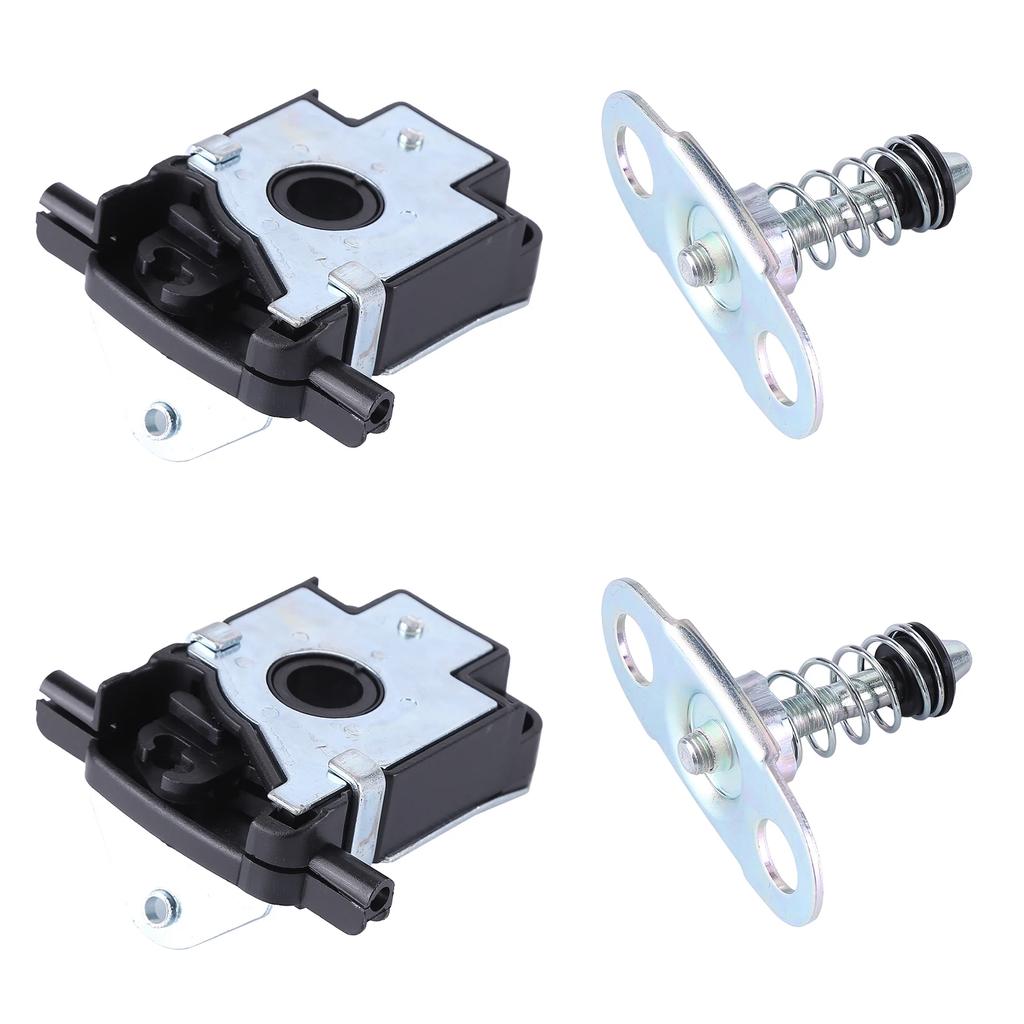 2x Engine Hood Lock and 2x Lower Part Compatible for 3er E46 5er E39 X5 E53 51238229807 51238203859