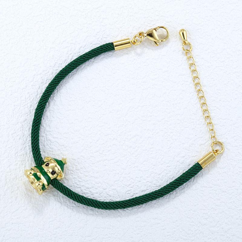 

Сладкий и милый красочный плетеный рождественский снеговик медведь ручной канат ветер рождественский браслет Vl717