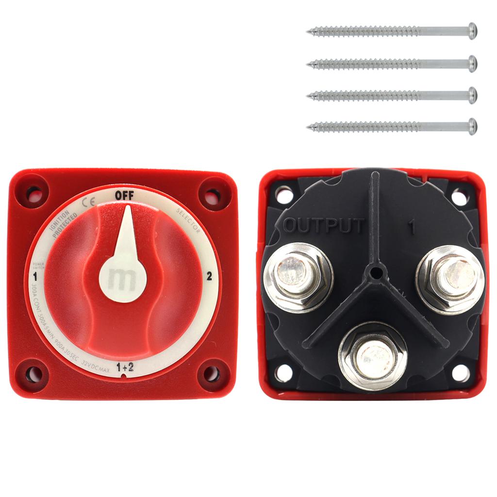 2/3/4 Position M-Series Mini Switch Cut Single Dual On/Off Marine Boat 12-48V 100-300A Battery Switch Isolator Disconnect Rotary