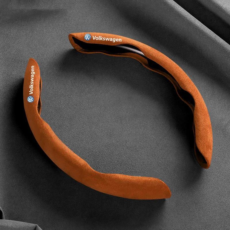 

VW GTI GOLF 2026 Hot For VW VOLKSWAGEN Car Suede Steering Wheel Cover Sweat-absorbin Non-Slip For VW Volkswagen POLO GOLF 6 5 7