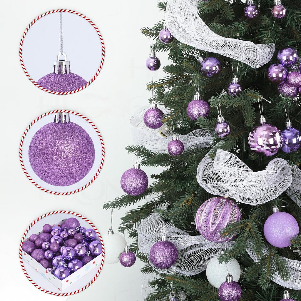 44PCS Gold Christmas Ornaments Set: Elegant Matte & Glitter Baubles For Holiday Christmas Ball Ornaments Tree Decorative