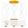DIY Handmade Earrings Jewelry Kit: Stainless Steel Large Ear Hooks & Materials for Self-Made Drops