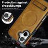 KEYSION Luxuxy PU Leather Magnetic Case for MagSafe for iPhone 16 Plus 15 Kickstand Shockproof Phone Cover for iPhone 15 16 Plus