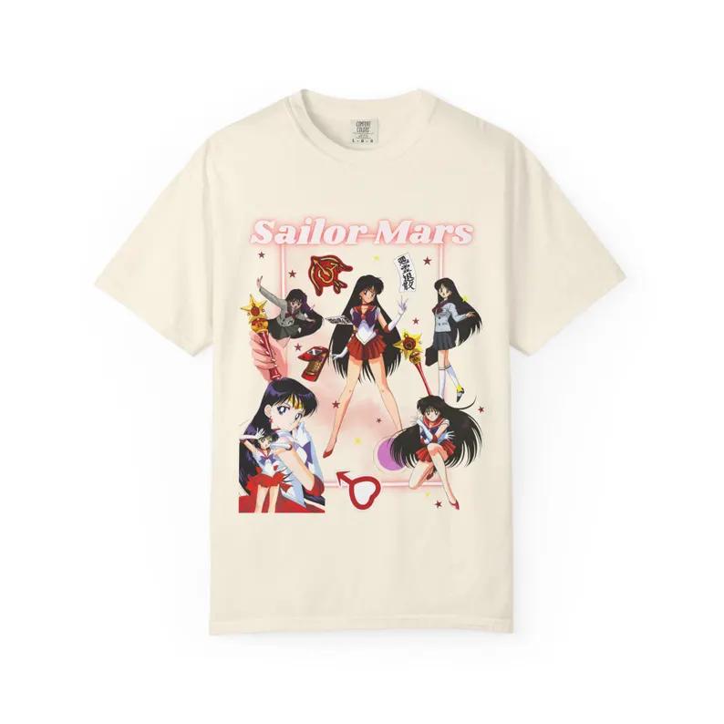 

Sailor Mars Summer 2026 Multilook Retro Theme 100 Cotton Printed Loose Tshirt for Unisex and Women Parentchild Top Y2k S