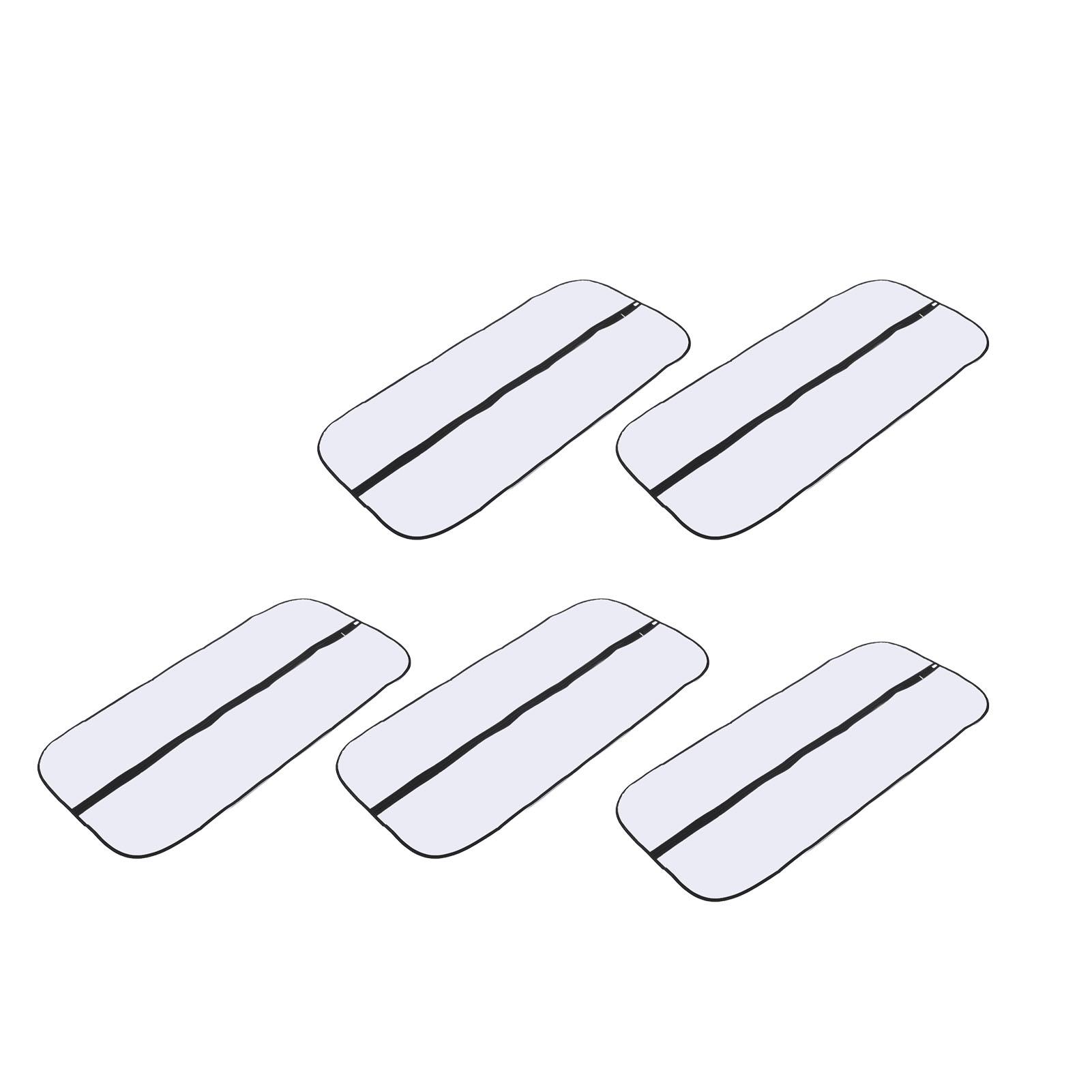 

5pcs Hanging Garment Bags 23.6x47.2in Clear Plastic Zipped Clothes Dust Proof Covers with Round Corners for Shirts