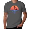 Sunset Stand Up Paddle Dog And Girl T-Shirt Lightweight Running Sports T-Shirt