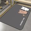 Bathroom Quick-Dry Absorbent Diatom Mud Mat, Anti-Slip & Easy-Clean for Shower & Entrance.