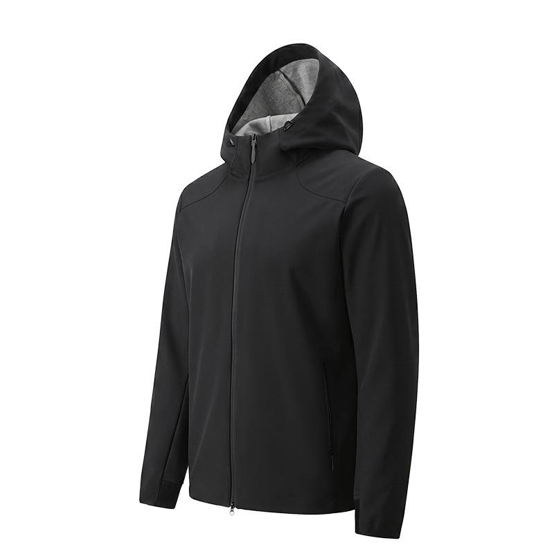 Men's & Women's Couple Hooded Softshell Jacket - Windproof, Warm, Loose Fit, Casual Sportswear for Spring & Autumn