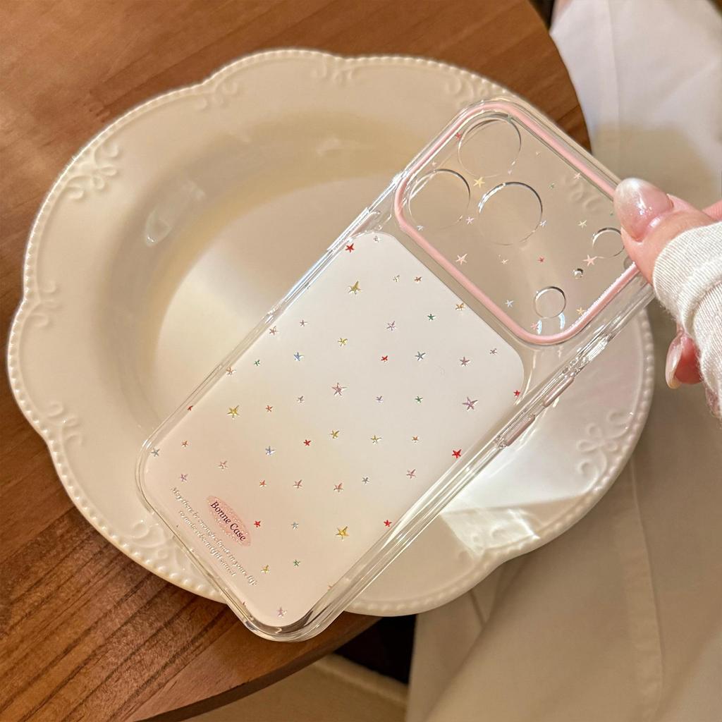 Cover Colorata con Stelline Piccole per iPhone 16, iPhone 17 e iPhone 17 Pro Max