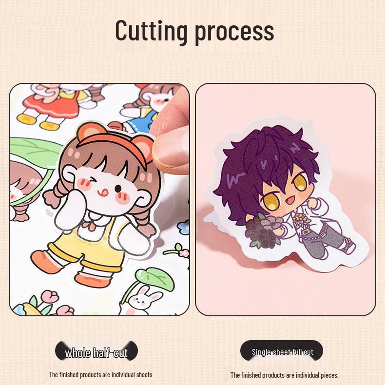 

Waterproof Cartoon Die-Cut Stickers - Self-Adhesive DIY Decals with Logo Seals