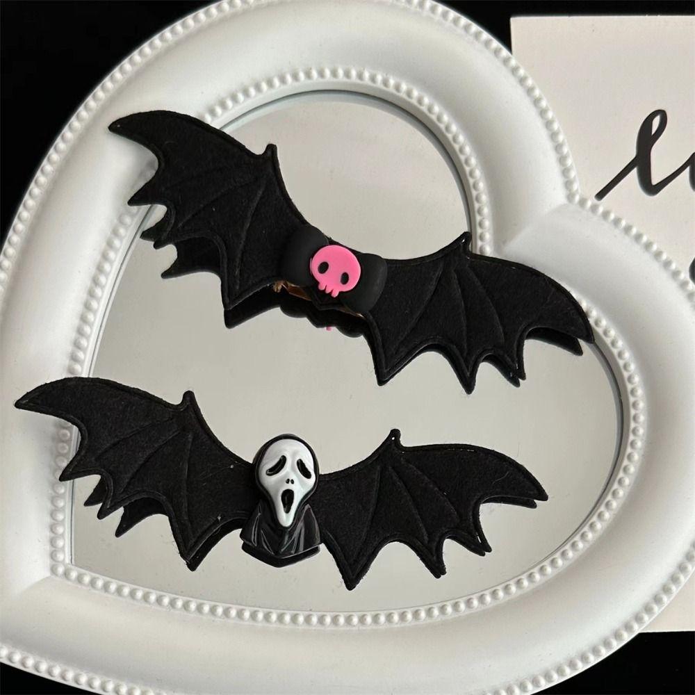 Ghost Bat Wings Hair Clip Resin Bat Duckbill Clip Funny Halloween Hairpin  Girls
