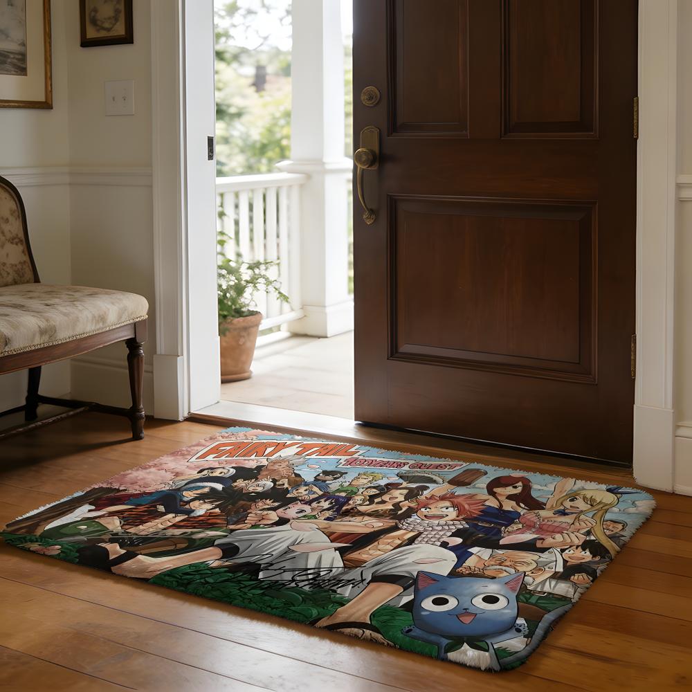 Anime FFAIRY TAIL Floor Mat Soft Flannel Absorbent Mat Non-Slip Rug Home Bedroom Bathroom
