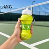 Reusable Hiking Bottle Spherical Collapsible Silicone Cup, Golf Ball Shaped Water Foldable Travel Cup with Push Design Flip Lid & Metal Carabiner,