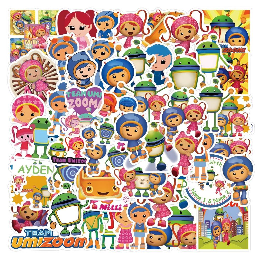 55Pcs Animated Team Umizoomi Graffiti Stickers Suitcase Water Cup Stationery Laptop Refrigerator Decoration Diy Decals