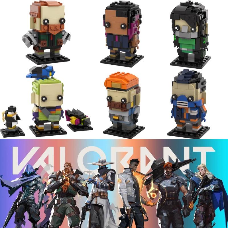 Gobricks Moc Valorant Vertragskopf Miniaturfigur Bauspielzeug