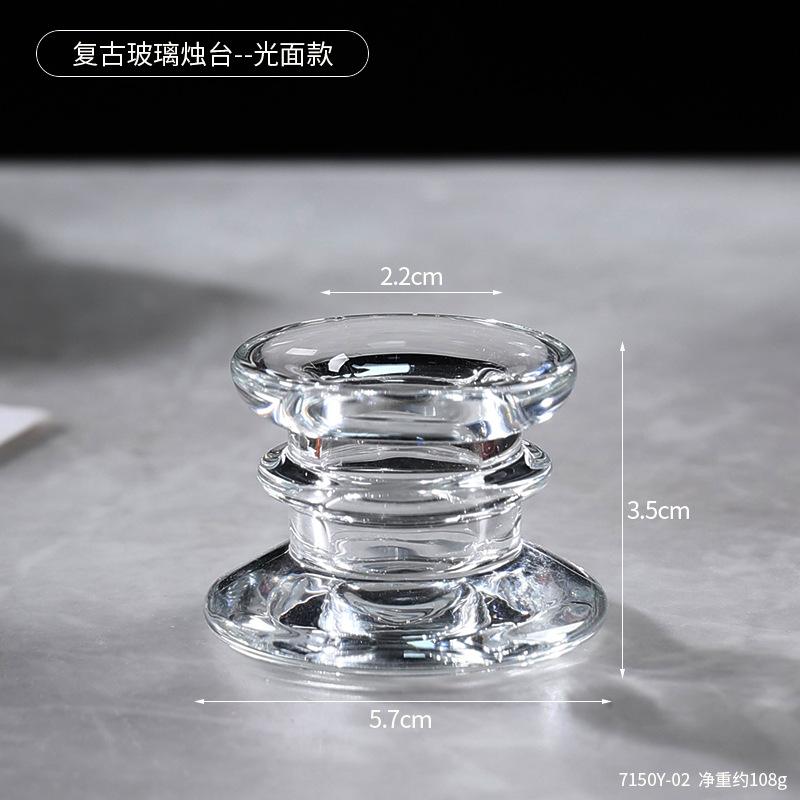 Nordic Simple Crystal Glass Candlesticks Are for Table Weddings Light Luxury Romantic Atmosphere Decorations Photo Props