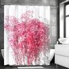 Pink Full Star Shower Curtain, Bathroom Decorative Shower Curtain, Waterproof Shower Curtain with Hooks