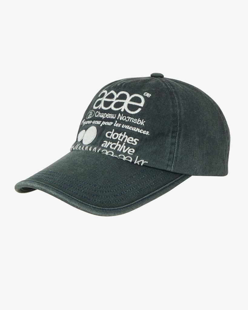 Eiieii Web Logo Washed 5 Pannel Ball Cap [Navy]