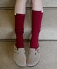 LETTER FROM MOON Weiche kniehohe Socken (Burgund)
