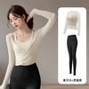Yoga Clothes Women's Tops 1011 Spring Pilates Training Blouse Fitness Long-sleeved Sports Two-piece Set High Elastic Quick Drying