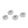 4 Pcs 12mm Aluminum Alloy Hex Wheel Hubs Adapters With Axle Pins for TRAXXAS 116 RC Car Parts