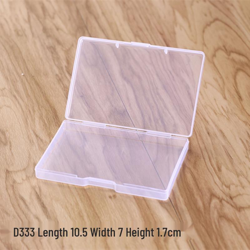 Clear PP 10x7x1.7 Rectangular Plastic Storage Box for Cards, Ornaments, and Small Tools