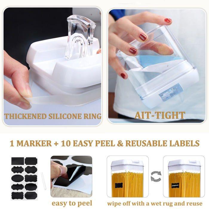 Boîtes de conservation - hanobe - hermétiques - empilables - matériau sans bpa - 4 tailles différentes