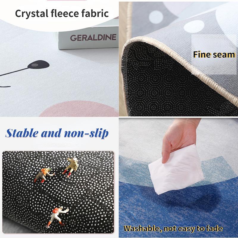 Modern Round Rugs Living Room Decoration Teenager Bedroom Decor Carpets Sofa Coffee Table Area Rug Non-slip Carpet Floor Mats