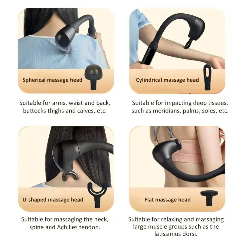 NEW Electric Fascia Gun Massager Body Relaxation Trigger Point Massage Machine for Fitness Hammer Home Handheld Hammer