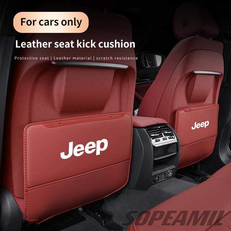 Car Seat Back AntiKick Pad Rear Seat Storage Bag Jeep Wrangler JK JL Grand Cherokee Renegade Compass Gladiator Patriot Commander ALQ1
