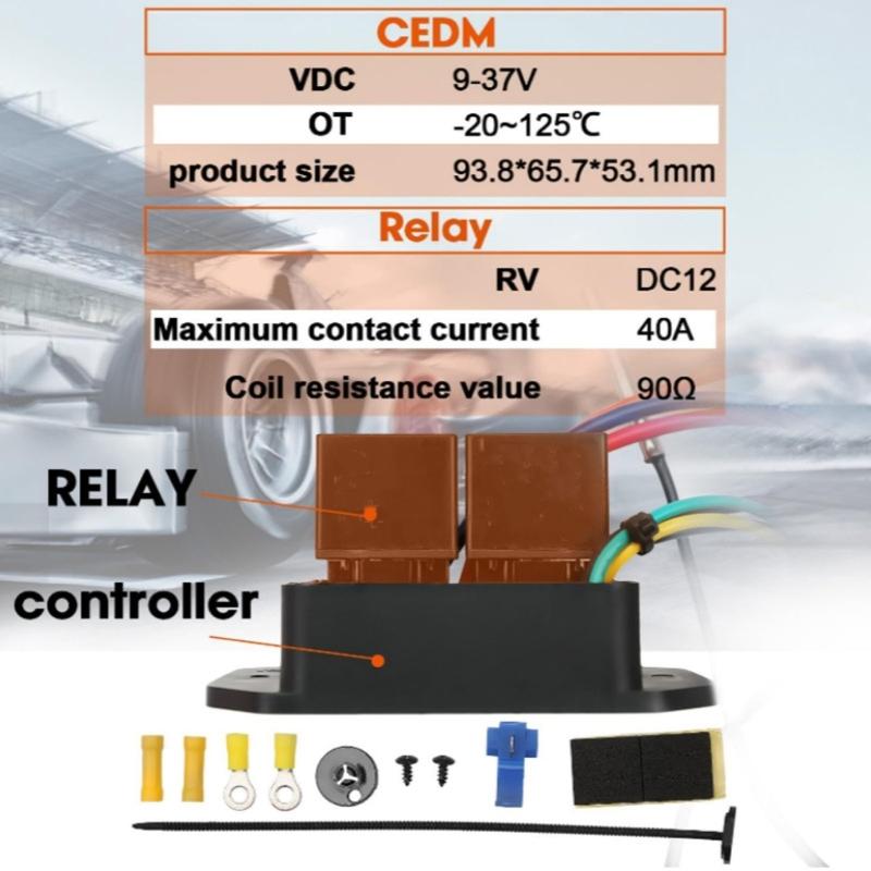 Adjustable Radiator Fan Controller Switches Kit For 12V 24V Vehicles Supports 2 Fans With Digital Temperature Readout
