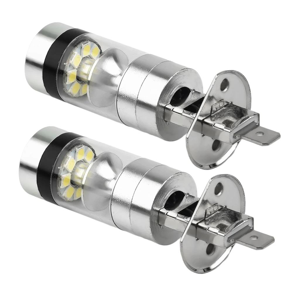 2pcs Car Headlight Bulbs H1 100W LED White 12V-24V 20-For Projector Fog Driving DRL Light Bulb 6000K Car Accessories Bulbs 7