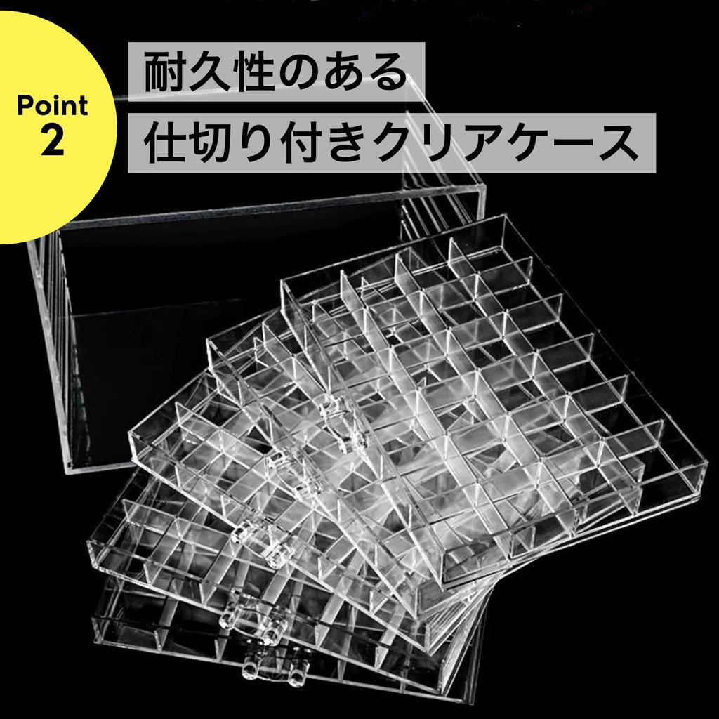 NYANDELMO Clear Accessory Cabinet, 5 Tiers/120 Compartments, ND-0093-R20-5×120