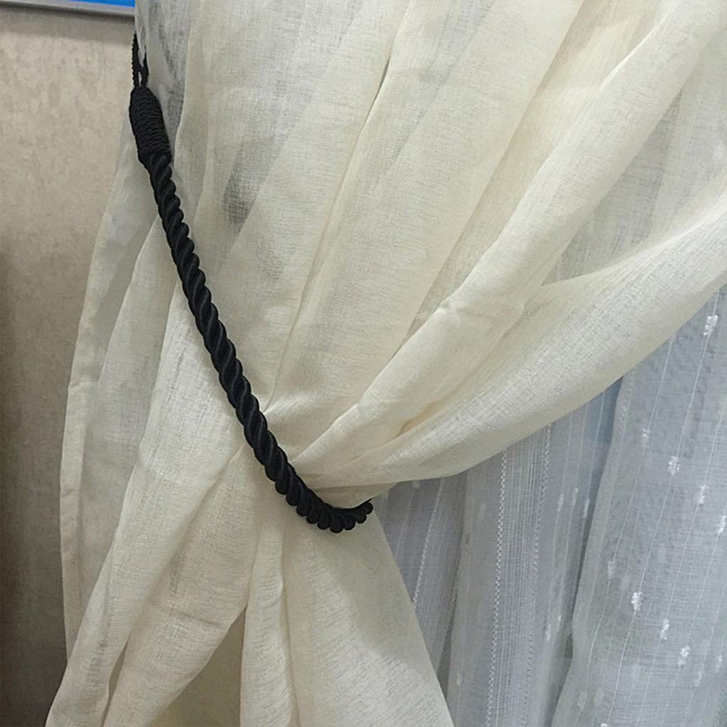 2Pcs Curtain Rope Buckle Large Rope Cotton Curtain Drape Tie Backs Holdbacks Tieback Home Decoration Curtain Accessory
