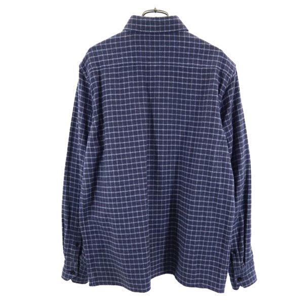 MAX MARA made in Italy Check Pattern Long sleeve shirt M Bluish Women Used