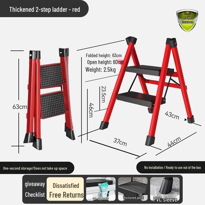 German Aluminum Alloy Telescopic Folding Ladder - Safe and Convenient A-Frame for Household Use