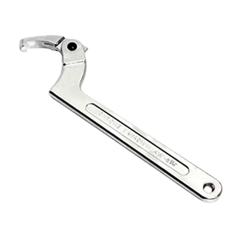 Professional Water Meter Tool Adjustable Hook Wrench With Square/ Round End for Plumbing And Repair Maintenances
