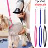 9 Pieces Pet Grooming Loops Nylon Restraint Noose Adjustable Fixed Dog Cat Safety Rope for Pet Grooming Table Bathtub