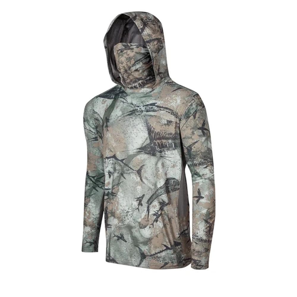 Fishing Suit Fly Fishing Luya Hoodie Summer Men's Long Sleeve Sunscreen Clothing Hood Mask Support Labeling