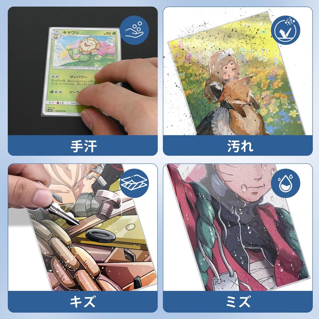 Belső tok Egyrétegű kártyatartó Tökéletes méret 64 x 89mm 400 darab Kártyavédő Függőleges tok Átlátszó Puha Gyűjtőkártya Pokeka Gyűjtőkártya Csak