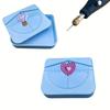 Polymer Clay Cutter Tool with Heart-Shaped Guide Hole Maker & Dust Box Rectangular Earring Drill Stand for Precision Resin Jewelry Crafting